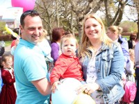 The Sullivan family, Mark, Kelly (hiding behind Daddy), baby Mark and Alana, from Cois Laoi at the Tralee Chamber Alliance Fun Run in the Town Park on Saturday. Photo by Dermot Crean