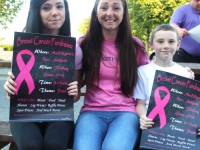 Andrea Hogan, with her children Saoirse and Brian, promoting the Breast Cancer Fundraiser which takes place in McElligott's Ardfert on Friday night. Photo by Dermot Crean