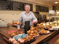 Kevin Cotter serving up some tasty goodies in the cafe part of Kirby's Brogue Inn on Thursday morning. Photo by Dermot Crean