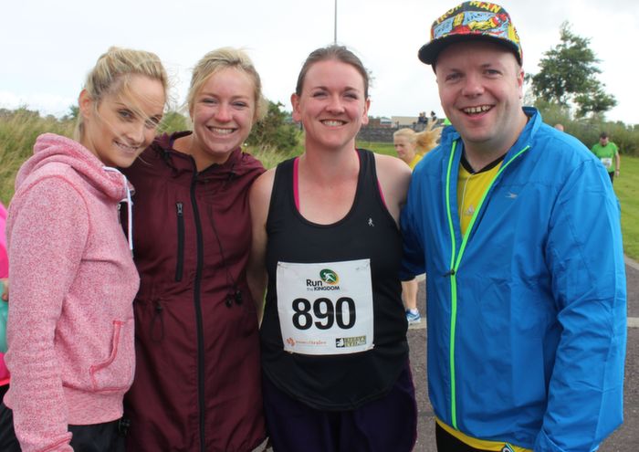 Linda Hussey, Brenda O'Regan, Susan Fernane and Martin O'Callaghan before the start of the Rose Of Tralee 10k run from Tralee Wetlands on Sunday. Photo by Dermot Crean