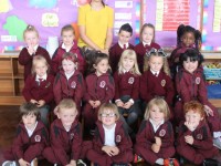 Ms Sarah Daly's junior infants class in Moyderwell on Thursday morning. Photo by Dermot Crean