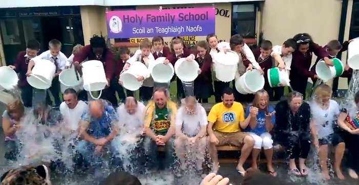 VIDEO: Pupils Give A Soaking To Holy Family Teachers