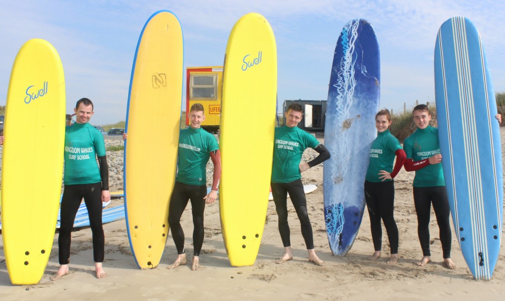 Enjoying the Indian summer in Banna were, Kevin Moynihan, Aaron O'Malley, Kevin Twomey Claire McCarthy and Dean Sinnott. Photo by Gavin O'Connor.