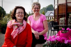 Bernie Falvey and Mary O'Sullivan at last years 'Splash of Pink' event in aid of the Irish Cancer Society held in Ballyseedy Home and Gardens.