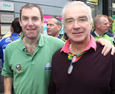 Eoin and Denis McKenna, Tralee, outside The Palace Bar before heading for Croke Park on Sunday. Photo by Dermot Crean