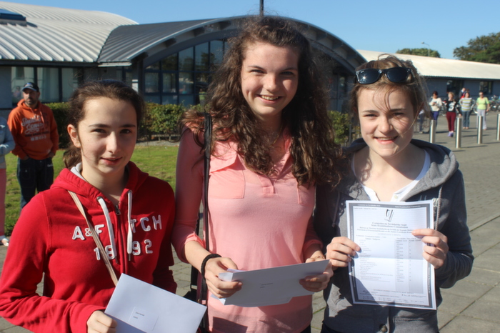 Students of Mercy Mounthawk who received their Junior Cert results were, from left:  Zara Hartnett, Aisling Williams and Aoibhinn O'Brien. Photo by Gavin O'Connor.