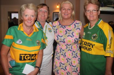 Ann Curran, Siobhan Casey, Paula Brennan and Mary O'Donoghue, 'Southwest Kerry', at the Kerry after-match function in the Ballsbridge Hotel on Sunday night. Photo by Dermot Crean