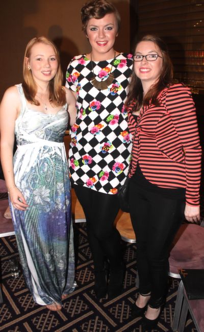 Ciara Rogers, Charlotte Higgins and Sarah Higgins at the 'Kerry GAA Stars Lovely Legs Competition' at the Fels Point Hotel on Saturday night. Photo by Dermot Crean