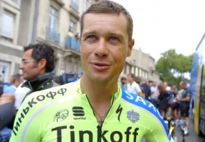 Nicolas Roche, after finishing a race at this years Tour de France.