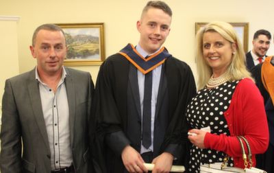 Christopher Lynch, Tralee who graduated Civil Engineering with Gerard and Josephine Lynch. Photo by Gavin O'Connor. Photo by Gavin O'Connor.   