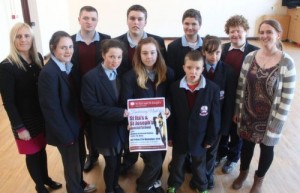 In St Ita's and St Joesph school to launch their fundraiser night in the Kingdom Greyhound Stadium on November 21 were, from left, front row: Grace Sheehan (Principle), Lia Lynch, Breda Quilligan, Nicole O'Sullivan, Daniel Diggins, Martina McElligott, Lindsey Dowling (Teacher). Back row: Dylan Hide, Stephen Buckley, Conor Griffin and  Luke Scollard. Photo by Gavin O'Connor. 