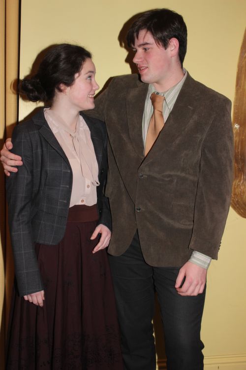 Mercy Mounthawk students who will perform the play 'The Plough and the Stars' are, from left: Ciara McCarthy and Eamonn Maher. Photo by Gavin O'Connor.