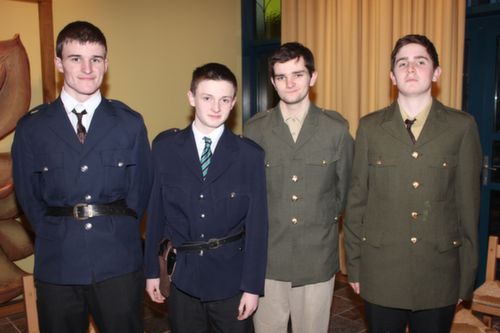 Mercy Mounthawk students who will perform the play 'The Plough and the Stars' are, from left: Donna Broderick, Christian Keane, Billy Donovan and Diarmuid Barry. Photo by Gavin O'Connor.