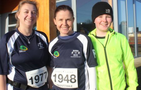 Maureen Keenan, Tracey and Conor Crowley before the start of the Tralee Musical Society 5k Run from Tralee Wetlands on Sunday morning. Photo by Dermot Crean
