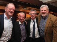 Mick Galwey, Tom Cooper, Joe Brolly and Eoin Liston at the Austin Stacks GAA Corporate Lunch Fundraiser at the Ballygarry House Hotel on Friday. Photo by Dermot Crean