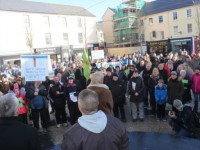 The crowd in The Square at the protest against water charges on Saturday. Photo by Dermot Crean