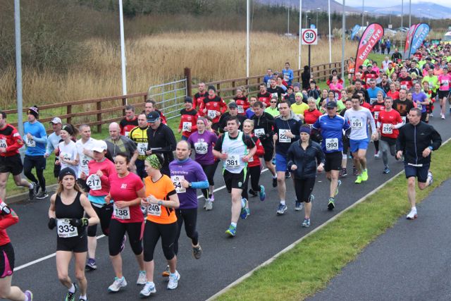 Setting off at the Tralee Valentine 10 Mile Road Race from Tralee Wetlands on Sunday morning. Photo by Dermot Crean  