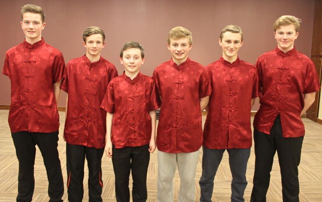 Performers with the Oliver Hurley School of Musical Theatre at the 'Talent Of Tralee' fundraising concert on Friday night in the Fels Point Hotel. Included is Cathal McLoughlin, Cathal Fitzgibbon, Darach Gallagher, Ian Dillane, Sean Atkinson and Alan McLoughlin. Photo by Dermot Crean