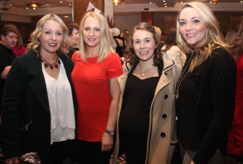 Sinead Coffey, Kerina Bulman, Cliona Dowling and Grace Bulman at the 'Dress Haven' fundraiser in aid of Recovery Haven in the Fels Point Hotel on Saturday night. Photo by Dermot Crean