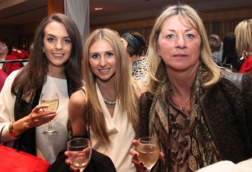 Amy Brick, Hayley O'Connor and Eileen O'Connor at the 'Dress Haven' fundraiser in aid of Recovery Haven in the Fels Point Hotel on Saturday night. Photo by Dermot Crean