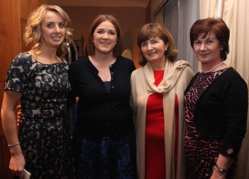 Organiser Mary Brick with Grace O'Donnell, Irene O'Donnell and Betty Kelly at the 'Dress Haven' fundraiser in aid of Recovery Haven in the Fels Point Hotel on Saturday night. Photo by Dermot Crean
