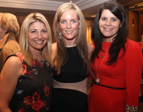 Jane Lynch, Paula Foley and Melissa Costello at the 'Dress Haven' fundraiser in aid of Recovery Haven in the Fels Point Hotel on Saturday night. Photo by Dermot Crean