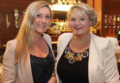 Jackie O'Carroll and Eimear O'Mahony at the 'Dress Haven' fundraiser in aid of Recovery Haven in the Fels Point Hotel on Saturday night. Photo by Dermot Crean