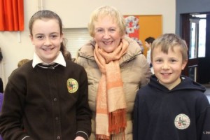 At 'Grandparents Day' in Gaelscoil Mhic Easmainn were, from left: Aoife Dillane, Dolores Curtin and Cian Dillane. Photo by Gavin O'Connor. 