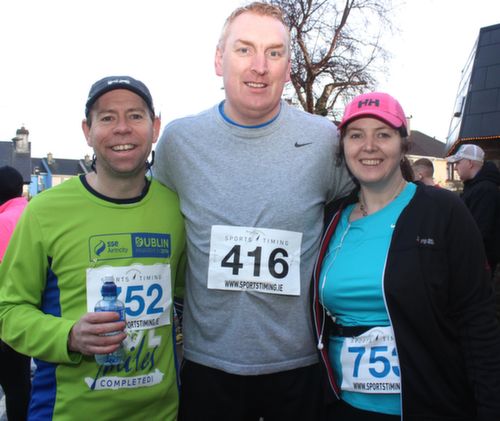 Alan Mulgrew, John Chute and Sharon Mulgrew at the start of the Kerins O'Rahilly's GAA 10k Run on Sunday. Photo by Dermot Crean