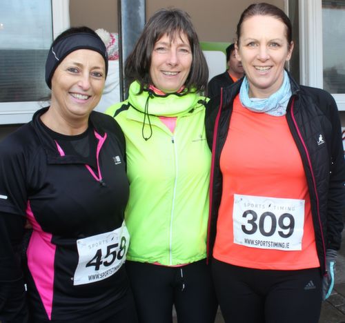 Mandy Hudson, Ann Curtin and Bridget Moore at the start of the Kerins O'Rahilly's GAA 10k Run on Sunday. Photo by Dermot Crean