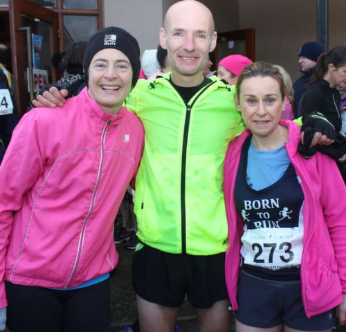 Ursula Barrett, Billy O'Brien and Anne Kelliher at the start of the Kerins O'Rahilly's GAA 10k Run on Sunday. Photo by Dermot Crean