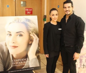 Samantha Keane of the Lancome counter at CH with Lancome Elite Make-Up artist Fortunato Benavoli at his Masterclass at CH Chemists on Friday evening. Photo by Dermot Crean