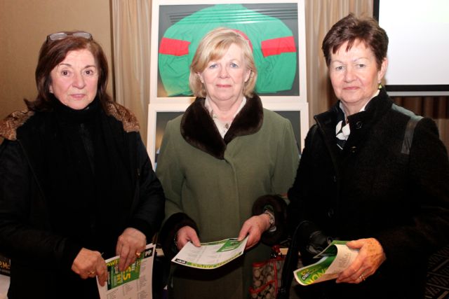 At The Enable Ireland Cheltenham Preview night in association with Paddy Power at the Fels Point Hotel, were, from left: Cora Walsh, Rose Jameson and Lorna Curtin. Photo by Gavin O'Connor.