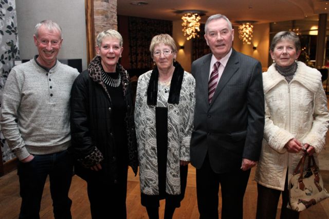 At The Enable Ireland Cheltenham Preview night in association with Paddy Power at the Fels Point Hotel, were, from left: Tom Cooper, Margie Dineen, Lucy Stokes, Pat Griffin and Marian Enright. Photo by Gavin O'Connor.