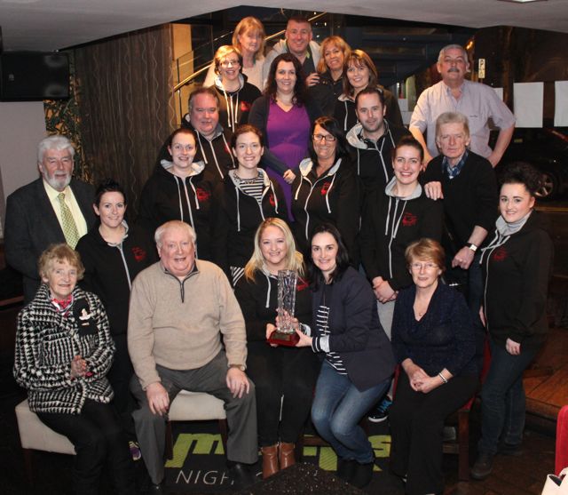 Tralee Musical Society being accepting their award from Suzanne Ennis (Tralee Credit Union). Photo by Gavin O'Connor. 