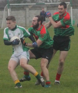 Action from Na Gaeil v Beale in the county league. Photo by Gavin O'Connor. 