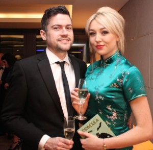 Sean Roberts and Holly McGlynn, London at the Kerry Fashion Week Awards Night at the Europe Hotel, Killarney on Friday night. Photo by Dermot Crean