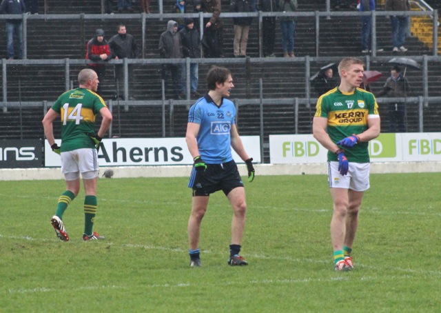 'The twin towers' reunited, Kieran Donaghy and Tommy Walsh line up along side each other. Photo by Dermot Crean. 