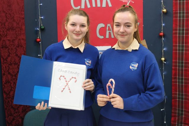 Students from St Brigid's Killarney were, from left: Sadhbh Clifford and Rebecca Bruton at the Kerry LEO Student Enterprise Awards at the ITT on Friday. Photo by Gavin O'Connor