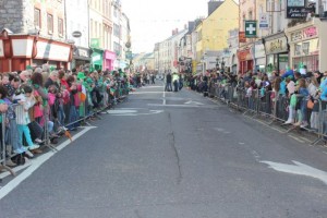 Crowds in Castle Street waiting for the parade to start. Photo by Dermot Crean