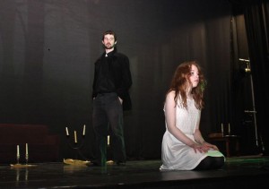 Adam Hennessy and Maryanne Brassil in a scene from 'Antichrist' performed in Siamsa Tíre on Good Friday night. Photo by Dermot Crean