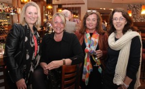 Michelle Flynn, Anne O'Donnell, Sheron Dodd and Maura Gleasure at the 'Fashion Fusion' Fundraiser in aid of the Duggan Family House Fire Appeal in the Fels Point Hotel on Saturday night. Photo by Dermot Crean 