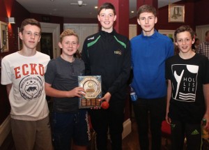 At the Tralee Imperials Basketball Club Awards night in O'Donnell's Mounthawk on Friday night were,   Josh Hayes, Pauric Linnane, Darragh Kennelly, Tristan Raymond and David Burke. Photo by Dermot Crean