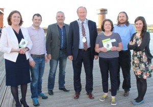 Pictured at the launch of Irelandways.com at th Tralee Bay Wetlands Centre on Wednesday night were, from left; Grace O'Donnell, Kerry Camino; Roland Monsegu, Irelandsways.com; Frank Hartnett, Kerry County Council; Mayor of Tralee, Jim Finucane, Ingrid Boyle, Kerry Camino; Emmett Roche, Irelandways.com and Maria Golpe, Irelandways.com. Photo by Dermot Crean