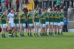 Kerry's 2015 All-Ireland winning minor team line out for threir first game in the championship against Clare. Photo by Gavin O'Connor. 