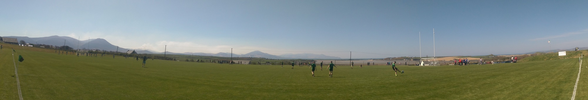 A panoramic view of Churchill's new pitch across from the school in the heart of the parish. Photo by Gavin O'Connor.