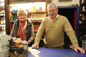 Mary Farrell and Jack Whelan of The Silver Coin off licence. Photo by Gavin O'Connor. 