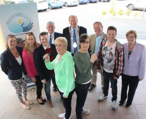 At the launch of 'The Voice of Kerry' were, from left, front: Mary Higgins, Niamh Daly (Performers) Back:Grace O'Donnell (Recovery Haven) Moire Fitzgerald and Joe Burkett (Organisers), Dermot Crowley (Recovery Haven), Mayor of Tralee Jim Finucane, Dan Collins (Recovery Haven), James Brennan (Performer) Maureen O'Brien (Recovery Haven). Photo by Gavin O'Connor. 