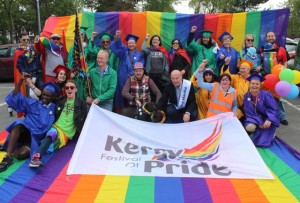 Participants in the Kerry Festival of Pride parade on Saturday. Photo by Dermot Crean 