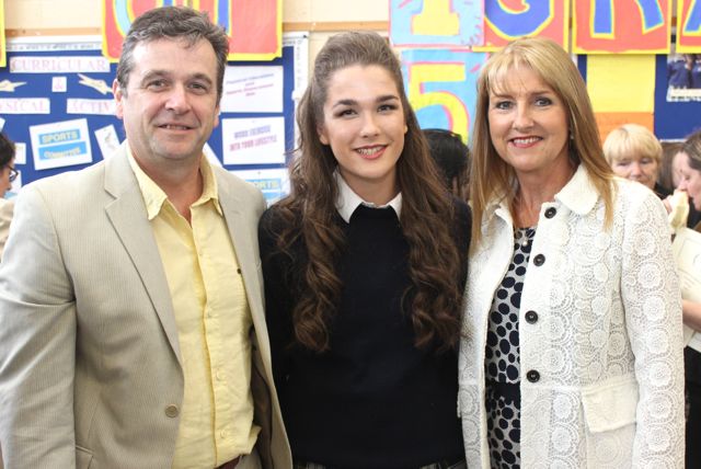Eamon, Grainne and Ail Quigley after the Presentation Secondary School Graduation on Friday. Photo by Gavin O'Connor